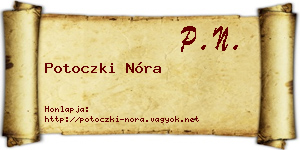Potoczki Nóra névjegykártya